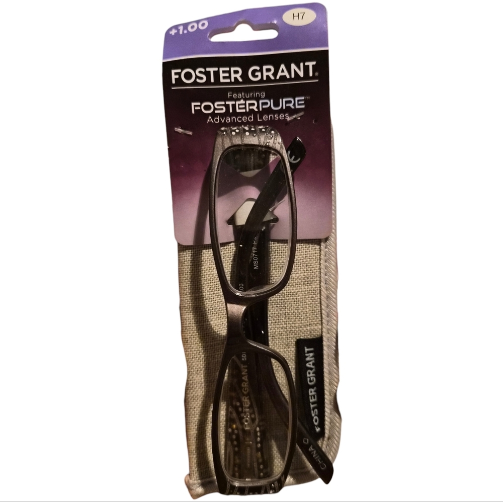 Foster Grant +1.00 Reading Glasses with Case